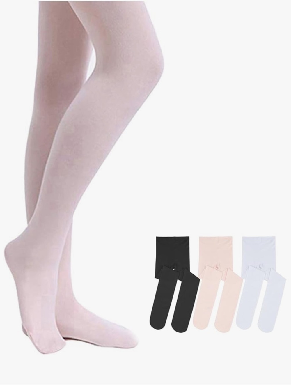 Elle Kids Leggings Set in Blush, White, and Black